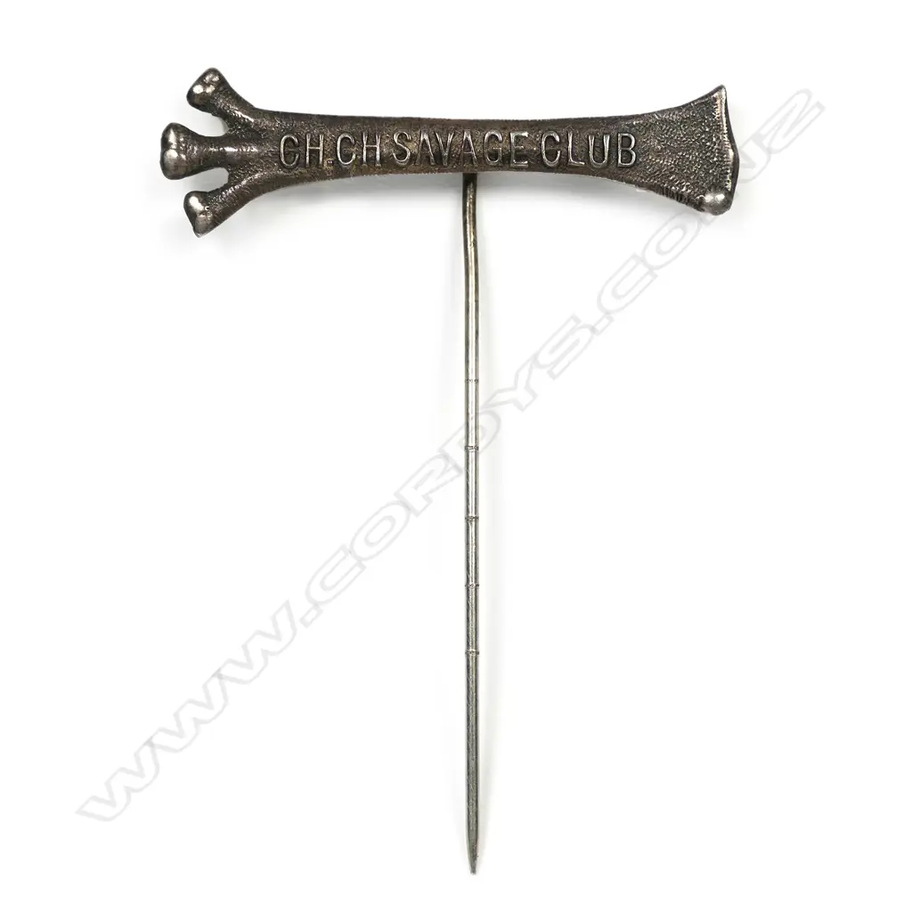 A Christchurch Savage Club pin lapel badge, Image 1++